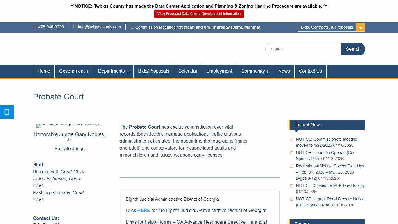 Probate Court – TWIGGS COUNTY